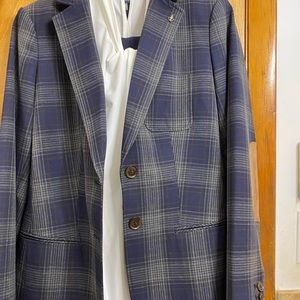 Tommy Hilfiger Navy plaid pantsuit